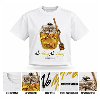 NO MONEY NO HONEY Mens Crop Tee