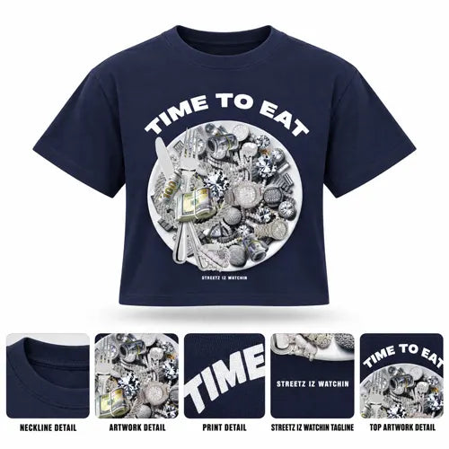 TIME TO EAT Mens Crop Tee