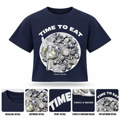 TIME TO EAT Mens Crop Tee