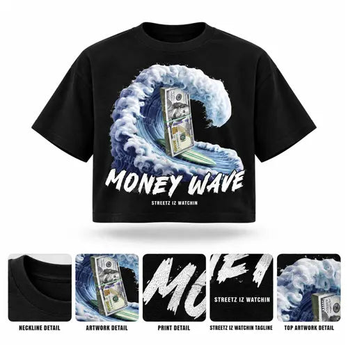 MONEY WAVE Mens Crop Tee