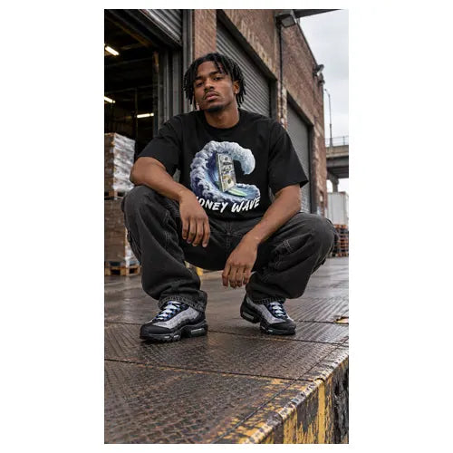 MONEY WAVE Mens Crop Tee
