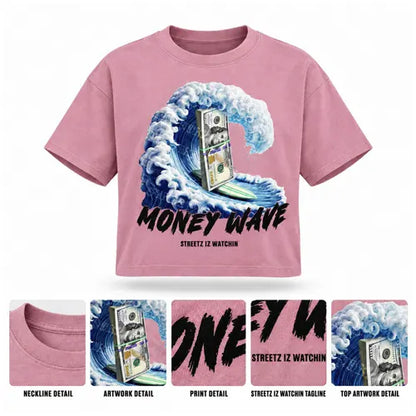 MONEY WAVE Mens Crop Tee