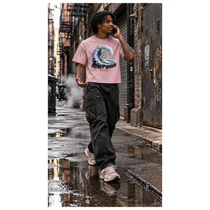 MONEY WAVE Mens Crop Tee