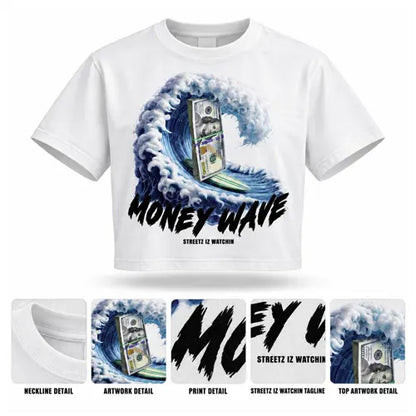 MONEY WAVE Mens Crop Tee