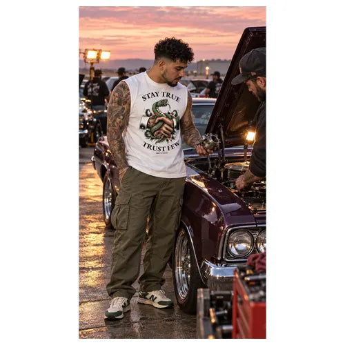 STAY TRUE TRUST FEW Mens Sleeveless Tee