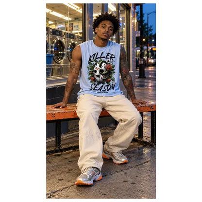 KILLER SEASON Mens Sleeveless Tee