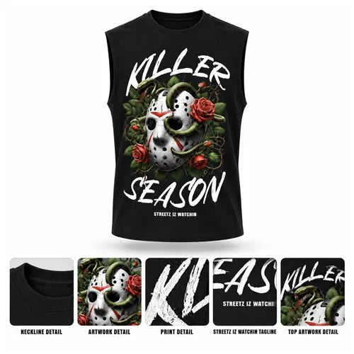 KILLER SEASON Mens Sleeveless Tee