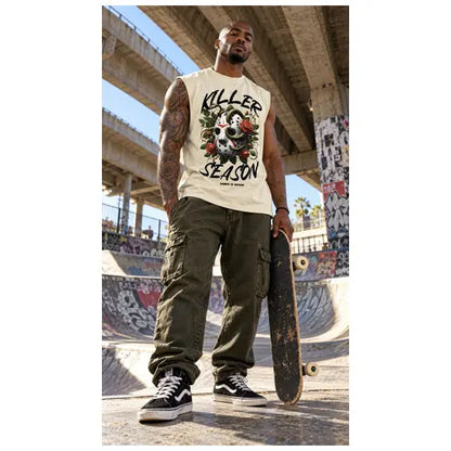 KILLER SEASON Mens Sleeveless Tee