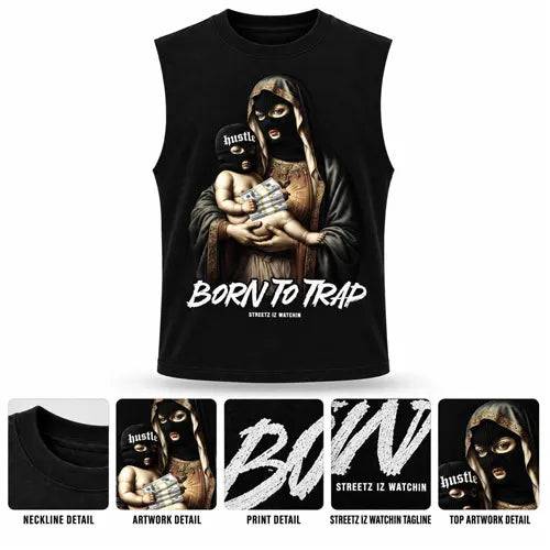 BORN TO TRAP 3 Mens Sleeveless Tee
