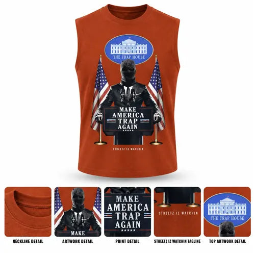 MAKE AMERICA TRAP AGAIN Mens Sleeveless Tee