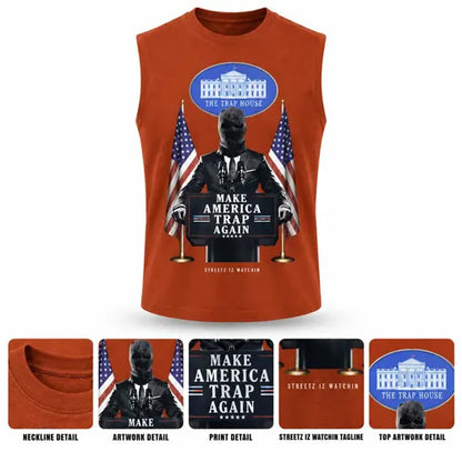 MAKE AMERICA TRAP AGAIN Mens Sleeveless Tee