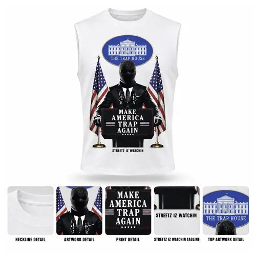 MAKE AMERICA TRAP AGAIN Mens Sleeveless Tee