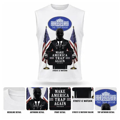 MAKE AMERICA TRAP AGAIN Mens Sleeveless Tee