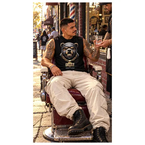 GRIZZLY Mens Sleeveless Tee