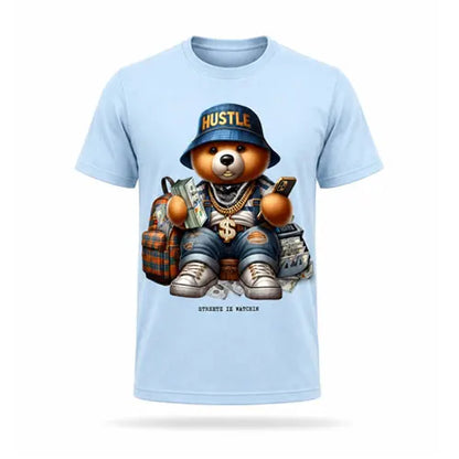 Siw hustle bear 2 s/s tee lt blue