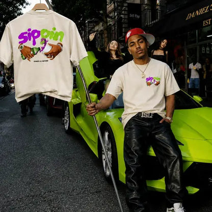 Sippin 2 s/s tee cream